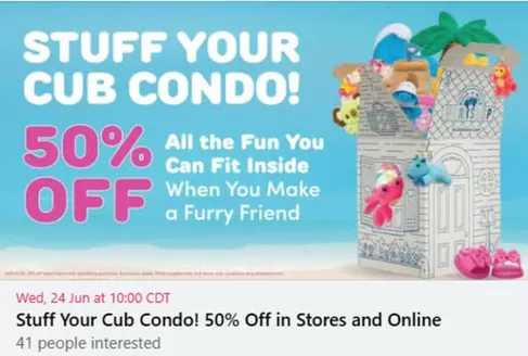 Build a Bear catalogue | Stuff Your Cub Condo! | 2026-06-23T00:00:00.000Z - 2026-06-24T00:00:00.000Z