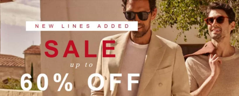 Hawes & Curtis catalogue | New Lines Added Sale Up To 60% Off | 2026-07-31T00:00:00.000Z - 2026-08-22T00:00:00.000Z