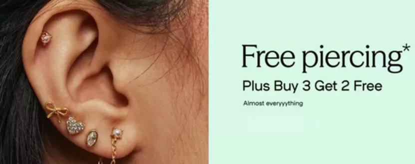 Claire's catalogue | Free Piercing | 2026-08-10T00:00:00.000Z - 2026-08-26T00:00:00.000Z