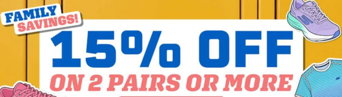Skechers catalogue | 15% Off On 2 Pairs Or More | 2026-08-10T00:00:00.000Z - 2026-08-25T00:00:00.000Z