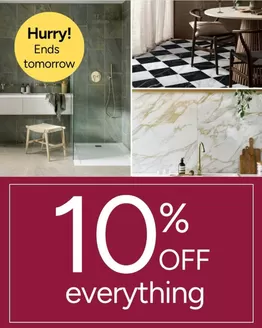 Topps Tiles catalogue in Whitefield | 10% Off Everything` | 2026-08-20T00:00:00.000Z - 2026-09-09T00:00:00.000Z