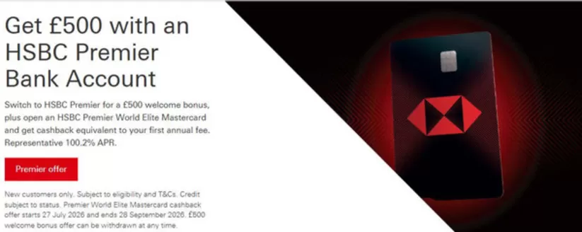 HSBC catalogue in Hounslow | Get £500 With An HSBCPremier Bank Account  | 2026-09-15T00:00:00.000Z - 2026-09-28T00:00:00.000Z