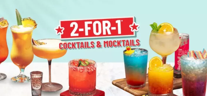 T.G.I. Friday's catalogue | 2-For-1 Cocktails & Mocktails | 2026-09-22T00:00:00.000Z - 2026-10-12T00:00:00.000Z