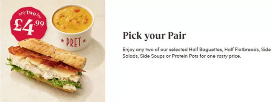 Pret A Manger catalogue | Pick Your Pair ! | 2026-09-24T00:00:00.000Z - 2026-10-13T00:00:00.000Z