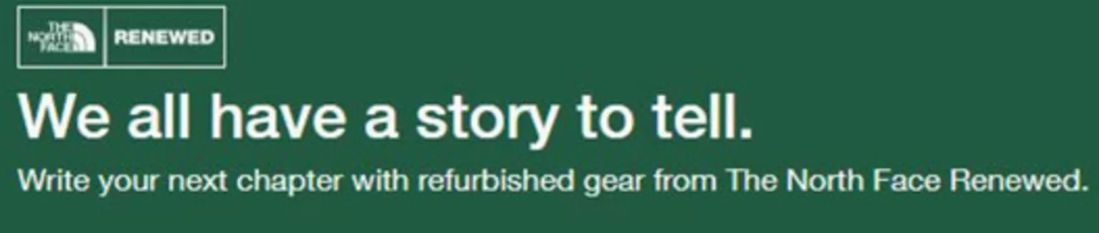 The North Face catalogue | We All Have A Story To Tell | 2026-09-25T00:00:00.000Z - 2026-10-20T00:00:00.000Z