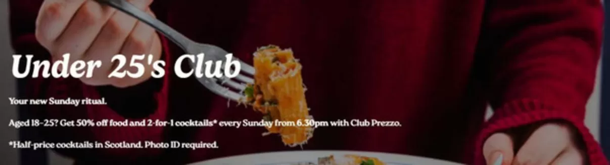 Prezzo catalogue | Under 25's Club | 2026-09-25T00:00:00.000Z - 2026-10-13T00:00:00.000Z