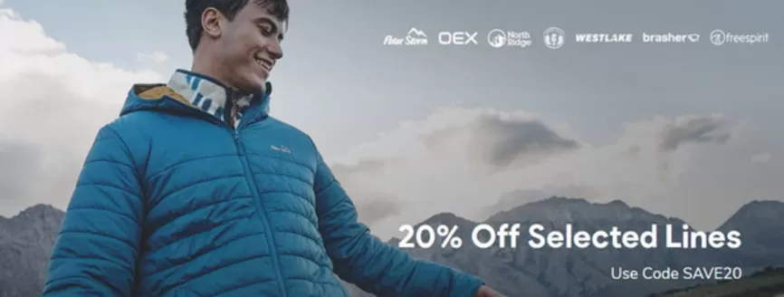 Millets catalogue in Alloa | 20% Off Selected Lines | 2026-10-08T00:00:00.000Z - 2026-10-23T00:00:00.000Z