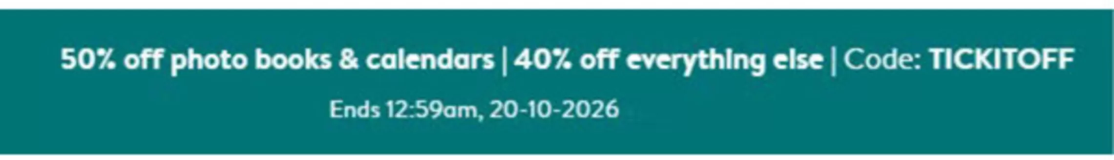 Photobox catalogue | 50% OFF PHOTO BOOKS & CALENDARS | 40% OFF EVERYTHING ELSE | 2026-10-16T00:00:00.000Z - 2026-10-20T00:00:00.000Z
