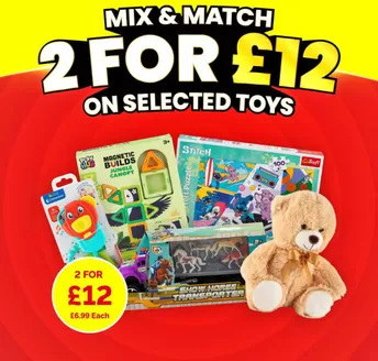 Poundstretcher catalogue in Elstree | Mix & Match 2 For £ 12 On Selected Toys !!! | 2026-10-19T00:00:00.000Z - 2026-10-30T00:00:00.000Z