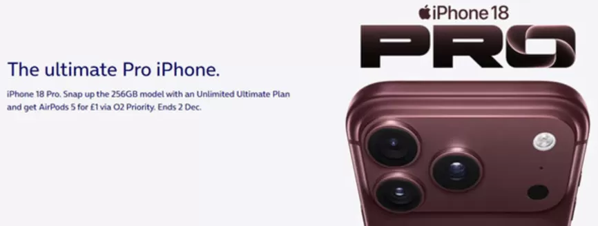 O2 catalogue in Long Stratton | The Ultimate Pro iPhone. | 2026-10-28T00:00:00.000Z - 2026-12-02T00:00:00.000Z