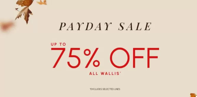 Wallis catalogue in Cheshunt | Up To 75% Off!!! | 2026-10-30T00:00:00.000Z - 2026-11-17T00:00:00.000Z