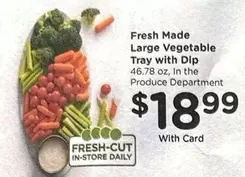 Large Vegetable Tray with Dip