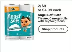 Angel Soft - Soft Bath Tissue, 6 mega rolls