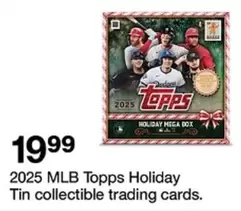 2025 MLB Topps Holiday Tin collectible trading cards