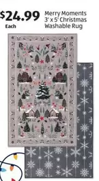 Merry Moments 3" x 5' Christmas Washable Rug