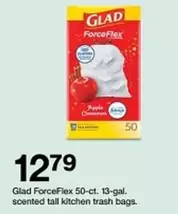 Glad - ForceFlex 50-ct. 13-gal. scented tall kitchen trash bags