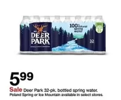 Deer Park - Bottled Spring Water