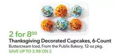 Thanksgiving Decorated Cupcakes, 6-Count