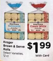 Brown & Serve Rolls