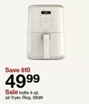 Bella - 4-qt. air fryer