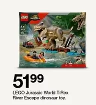 LEGO - Jurassic World T-Rex River Escape dinosaur toy