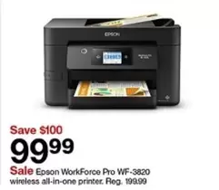 Epson - WorkForce Pro WF-3820 wireless all-in-one printer