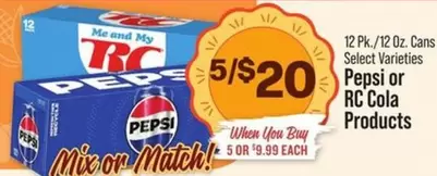 Pepsi -  or RC Cola Products