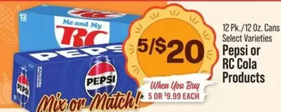 Pepsi -  or RC Cola Products