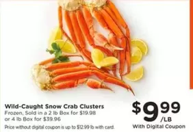 Frozen - Wild-Caught Snow Crab Clusters