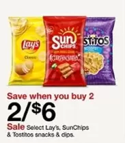 SunChips - Lay's,  & Tostitos snacks & dips