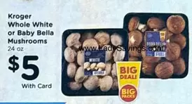 Bella - Whole White or Baby Mushrooms