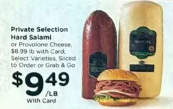 Provolone - Hard Salami or Cheese
