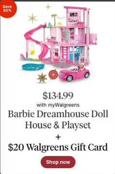Barbie - Dreamhouse Doll House & Playset