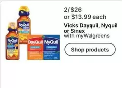 Vicks - Dayquil, Nyquil or Sinex