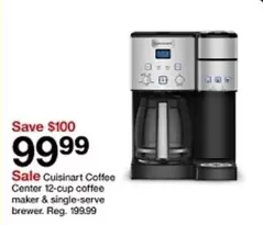 Cuisinart - Coffee Center 12-cup coffee maker & single-serve brewer