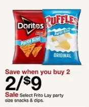 Frito Lay - party size snacks & dips