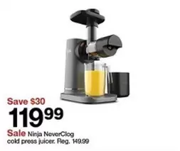 Ninja - NeverClog cold press juicer