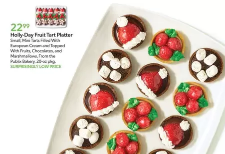 Holly-Day Fruit Tart Platter