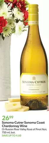 Chardonnay - Sonoma Coast  Wine Or Russian River Valley Rose of Pinot Noir