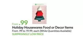 Holiday Housewares Food or Decor Items