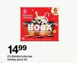 Bubble boba tea holiday party kit