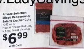 Sliced Pepperoni or Salami Cracker Cuts