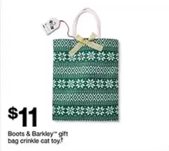 Gift Bag Crinkle Cat Toy