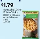 Potato Sticks Herbs of the Alps or Hash Brown Style