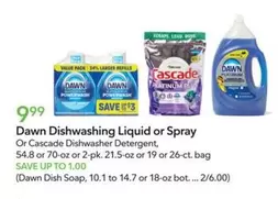 cascade - Dishwashing Liquid or Spray Or Dishwasher Detergent