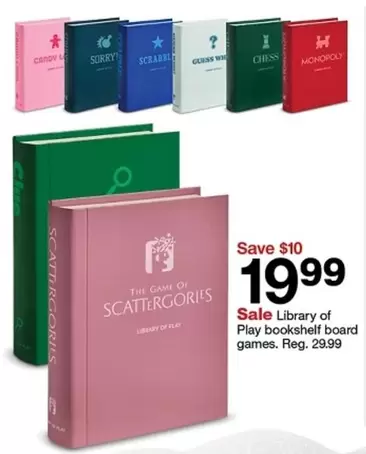 Library of Play bookshelf board games