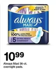Always - Maxi 36-ct. overnight pads