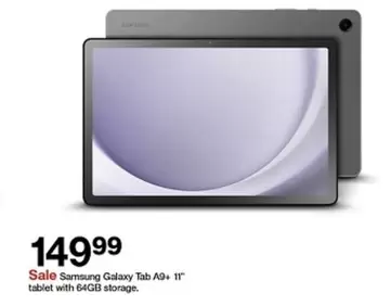 Samsung - Galaxy Tab A9+ 11" tablet with 64GB storage