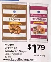 Brown or Powdered Sugar