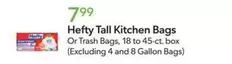 Hefty - Tall Kitchen Bags Or Trash Bags